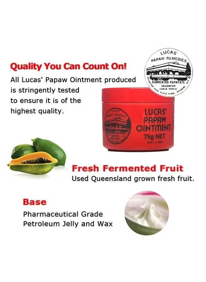Lucas' Pawpaw Ointment - Lip Moisturizing Ointment 75grams - Image 5